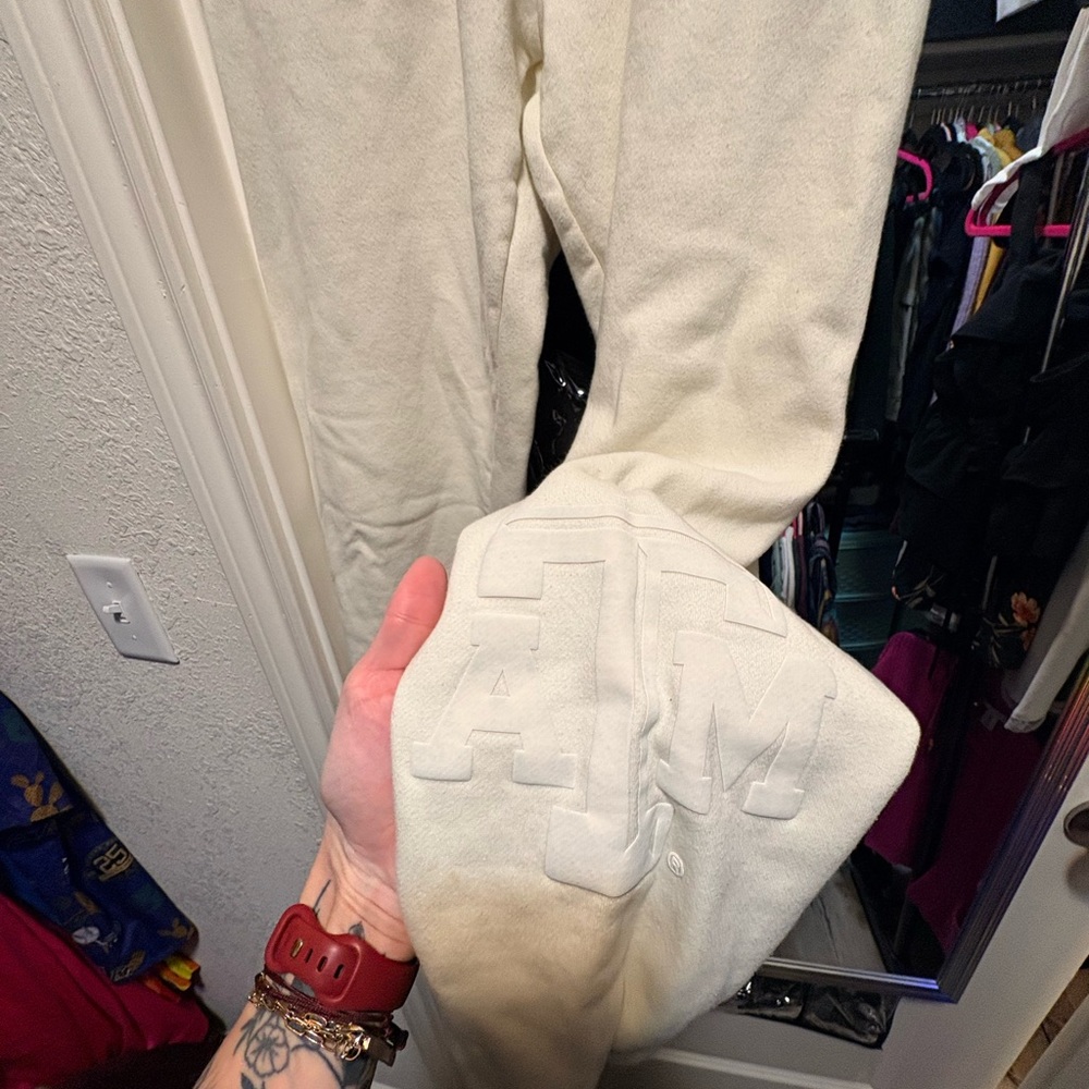 Texas A&M Cream White Sweatpants